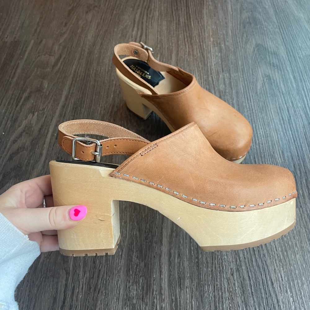 Swedish Hasbeens Buckle Clogs